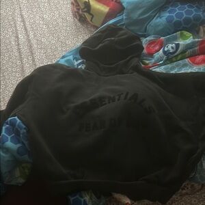 Black essentials hoodie size medium
